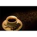 Calgary Alberta Canada - Coffee Beans & Fresh Cup of Coffee Poster Print Large - 34 x 22