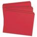 Smead File Folders with Reinforced Tab Letter - 8 1/2 x 11 Sheet Size - 3/4 Expansion - Straight Tab Cut - 11 pt. Folder Thickness - Red - 1.12 oz - Recycled - 100 / Box