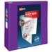 Avery Heavy-Duty View 3 Ring Binder 4 One Touch EZD Rings 4.5 Spine 1 Purple Binder (79813)