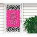 Zebra Stripes Pink and Black Animal Print Giant Customizable Plastic Door Poster (1ct)