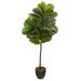 Nearly Natural T1200 46 in. Fiddle Leaf Artificial Tree - Real Touch