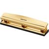 Bostitch 3-hole Punch - 3 Punch Head(s) - 12 Sheet - 9/32 Punch Size - Metal Rubber - 2.5 x 10.6 - Yellow Gold | Bundle of 5 Each