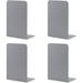 MSDADA Bookends Metall Book Ends Supports Grey(2 Pairs)