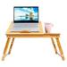 Computer Laptop Desk Bamboo Adjustable Lap Desk With Drawer