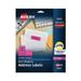 Avery-1PK High-Visibility Permanent Laser ID Labels 1 x 2 5/8 Neon Magenta 750/Pack