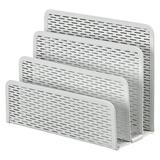 Artistic Urban Collection Punched Metal Letter Sorter 6 1/2 x 3 1/4 x 5 1/2 White -AOPART20003WH