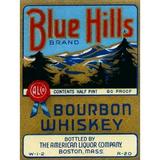 Blue Hills Bourbon Whiskey Poster Print by Vintage Booze Labels