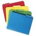 Smead Top Tab Poly Colored File Folders 1/3-Cut Tabs: Assorted Letter Size 0.75 Expansion Assorted Colors 24/Box