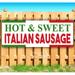 Hot Sweet Italian Sausage 13 oz Vinyl Banner With Metal Grommets