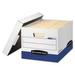 Bankers Box R-Kive - Letter/Legal White/Blue - TAA Compliant - 12 Per Carton