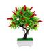 Papaba Artificial Plant 1Pc Artificial Plant Chili Tree Miniascape Wedding Party Home Desk Bonsai Decor