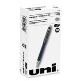 uni-ball Jetstream Retractable Ballpoint Pen Fine 0.7 mm Black Ink Blue Barrel Each