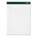 2PK TOPS TOP63379 Double Docket Writing Pad 8 1/2 x 11 3/4 Legal/Wide White 100 Sheets