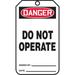 Accuform MDT112CTP Safety Tags General Safety DANGER DANGER DO NOT OPERATE Standard Back A PF-Cardstock 25 PK