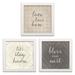 Gango Home Decor Shabby-Chic Country Collage VI Country Collage VIII & Country Collage VII Center by Pela Studio (Ready to Hang); Three 12x12in White Framed Prints