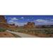 Empty road running through a national park Arches National Park Utah USA Poster Print (15 x 6)