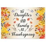 Daughter Thanksgiving Card â€“ One Card Includes Envelope 5 x 7 Inches by Current