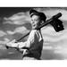 Side profile of a boy carrying a baseball bat and baseball glove on his shoulder Poster Print (24 x 36)