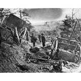 Civil War: Battlefield. /Nmembers Of The U.S. Army Signal Corps With Wrecked Carts And Dead Horses On A Civil War Battlefield. Photographed By Mathew Brady. Poster Print by Granger Collection