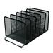 1PK UNV20001 Deluxe Mesh Stacking Sorter 5 Sections Letter to Legal Size Files 14.63 x 8.13 x 7.5 Black