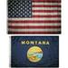 Wholesale Combo Lot 3x5 USA Flag & State of Montana 2x3 2 Flags Banner