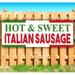 Hot Sweet Italian Sausage 13 oz Vinyl Banner With Metal Grommets