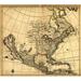 North America Divided into it 3 Principal Parts by Vintage Maps (24 x 21)