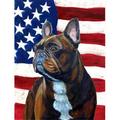28 x 40 In. Usa American Flag With French Bulldog Flag Canvas House Size