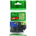 LM Tapes replacement for Brother PT-D200 1/2 (12mm 0.47 Laminated) Black on Bright Green Compatible TZe P-touch Tape for use in Ptouch PTD200 Label Printer with FREE Tape Guide Included
