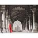 Woman in traditional Sari walking towards Taj Mahal Poster Print by Pangea Images (11 x 14)