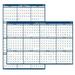 House of Doolittle 2021 24 x 37 Dry Erase Calendar Classic Reversible Blue 396-21