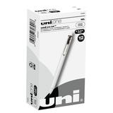 Uniball One Retractable Gel Pens Micro Point (0.5mm) Black Ink 12 Count
