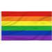 TOPFLAGS 3x5 Foot Rainbow Flag 6 Stripes - Vivid Color and Fade Proof - Canvas Header and Double Stitched - Banner Flags Polyester with Brass Grommets 3 x 5 ft