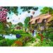 Pond Cottage Poster Print by Steve Crisp (10 x 5)