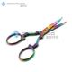 OdontoMed2011 Embroidery Scissors Multi Titanium Rainbow Color Stainless Steel Sharp Scissors for Sewing Crafting Art Work Threading Needlework - DIY Tools Dressmaker Small Shears - (Special Shape)