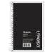 Wirebound Notebook 3 Subject Medium/college Rule Black Cover 9.5 X 6 120 Sheets | Bundle of 2 Each