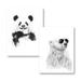 Gango Home Decor Vertical Don t Let The Sun Go Down & Funny Panda by Balazs Solti (Printed on Paper); Two 11x14in Unframed Paper Posters