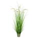 Vickerman 48 Artificial Potted Green Grass and Cattails.