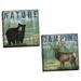 Gango Home Decor Lodge Adventrue Lodge III & IV by Paul Brent (Ready to Hang); Two 12x12in Hand-Stretched Canvases