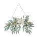 Log Wall Hanging Green Eucalyptus Leaf Artificial Fern Leaf Hanging Down Home Hotel Wall Decoration Hanging Ornaments