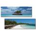 Gorgeous Winding Bay Beach and Gaulding Cay Conch Panoramic Prints: Two 18x6in Poster Print