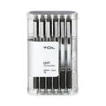 TUL Gel Pens Retractable Medium Point 0.7 mm Gray Barrel Black Ink Pack Of 12