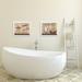 Gango Home Decor Country-Rustic Hot Bath & Country Bath; Two 16x12in Art Prints in White Frames