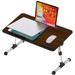 HadinEEon Laptop Bed Tray Table Adjustable Bed Desk for Laptop with Tablet Groove Portable Lap Desk for Laptop Large Super Stable Foldable Laptop Stand for Eating Working Writing Gaming Drawing