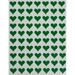 Royal Green Love Heart Sticker Labels in Green - 1/2 (0.5 inch) 13mm Heart Stickers for Party Favors Invitation Seals Gift Packaging Boxes and Bags - 1050 Pack