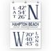 Hampton Beach New Hampshire - Latitude & Longitude - Lantern Press Artwork (24x36 Giclee Gallery Print Wall Decor Travel Poster)