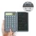 Calculator - Pocket Calculator With 6.5 Inch Lcd Writing Tablet 12-Digit Basic Calculator With Erasable Writing Board Portable Rechargeable Multi-Function Calculator