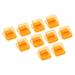 Uxcell Paper and Bag Clips 10Pack Square Clamps Snacks Bag Clip Transparent Orange