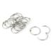 Metal Notebook Loose Leaf Binder Locking Ring Silver Tone 26mm Inner Dia 15pcs