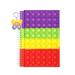 Sunisery Push Pop Bubble Notebook Silicone Cover Paper Notebook Workbook